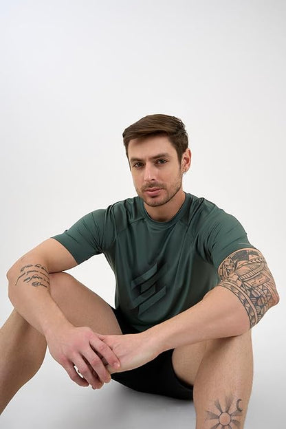 DCYPHR Men's AUSM5X™ Crewneck Tee- Deep Emerald