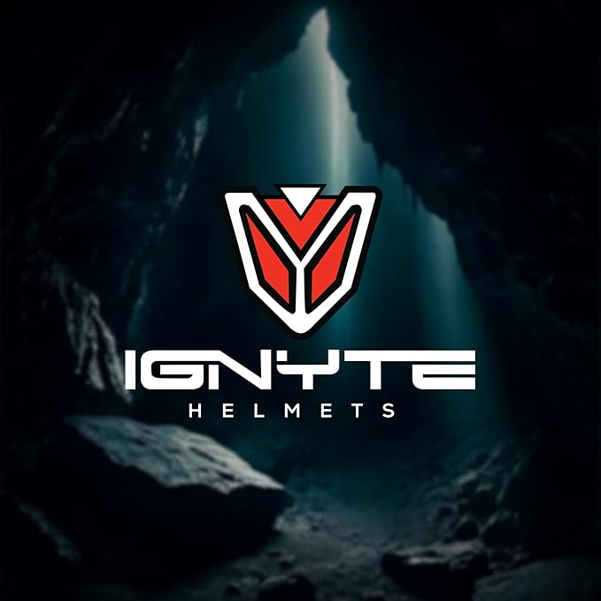 Ignyte IGN-58 Eagle ISI and DOT Certified Open Face Graphic Helmet for Men and Women (Glossy Black Blue)