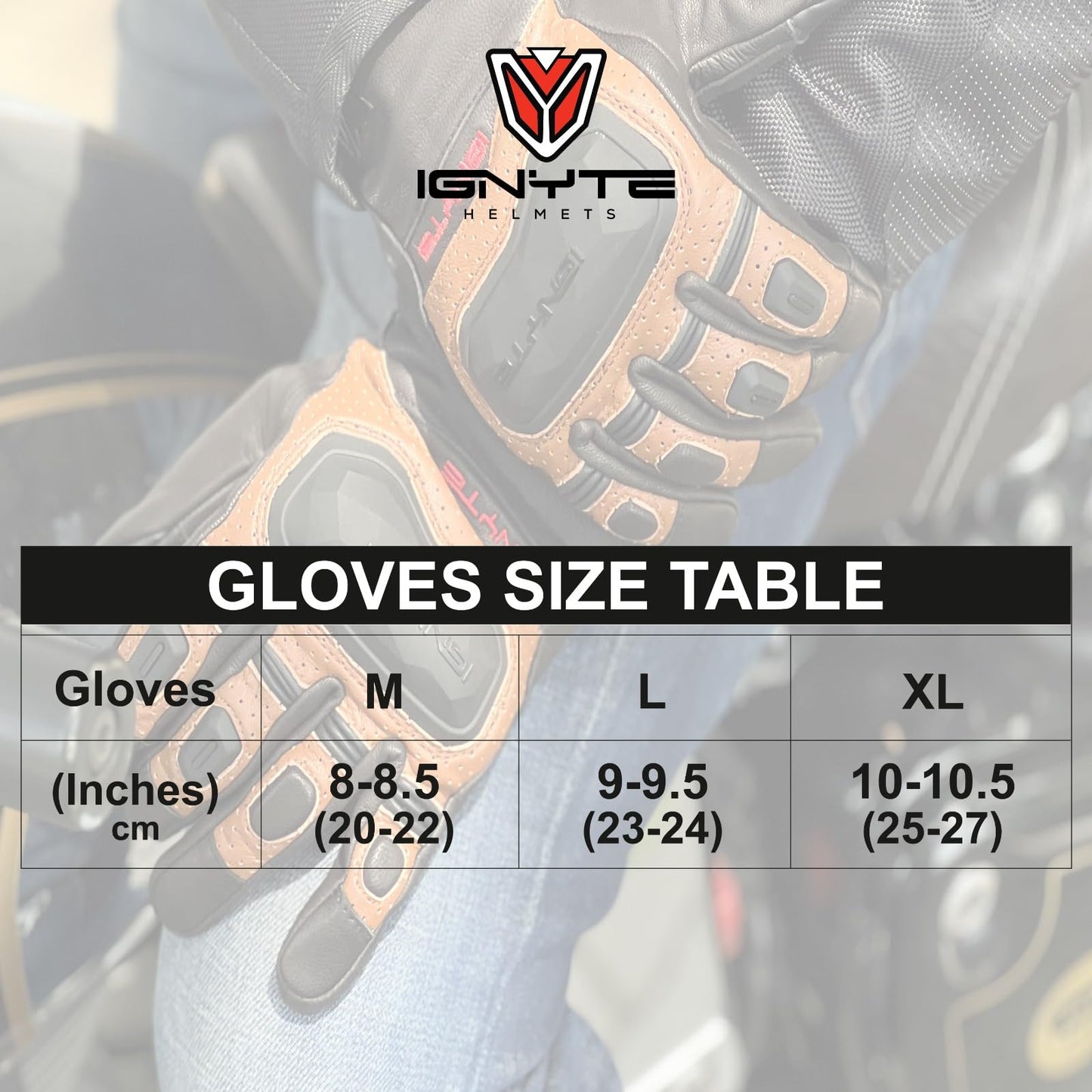 Ignyte Aqua Full Finger Waterproof Bike Riding Gloves with Touch Screen Sensitivity at Thumb and Index Finger, Protective Off-Road Motorbike Racing (Black)