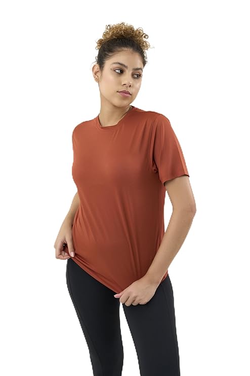DCYPHR Women's AUSM5X™ Mesh Tee- Burnt Orange