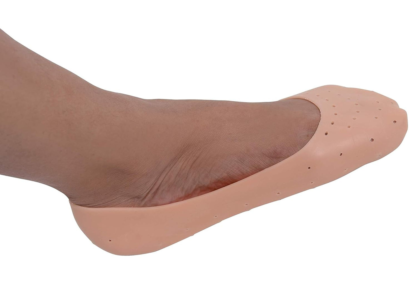 Steelbird R2K Anti Crack Full Length Silicone Foot Protector Moisturizing Beige Socks For Foot-Care And Heel Cracks (Beige)
