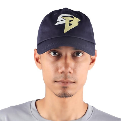 Steelbird Cotton Dad Cap with Adjustable Strap for All Sports, Cap for Girls, Caps for Gym, Sports Caps for Men and Women with Airholes (Navy Blue)