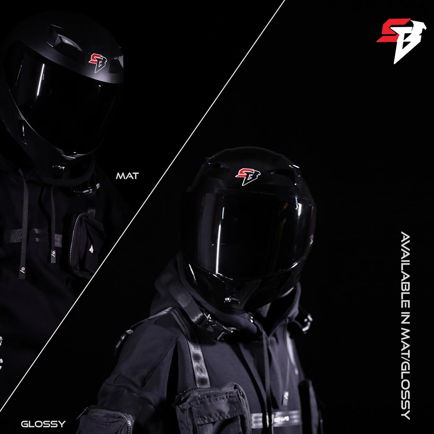 Steelbird SBA-11 Tornado ISI and DOT Certified Full Face Helmet for Men and Women with Inner Silver Sun Shield (Glossy Black with Smoke Visor)