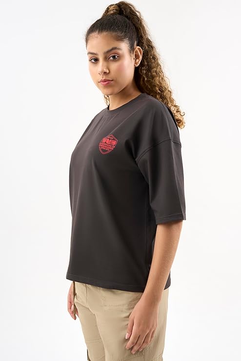 DCYPHR Discovery Women's Red Panda Graphic Tee- Dark Night