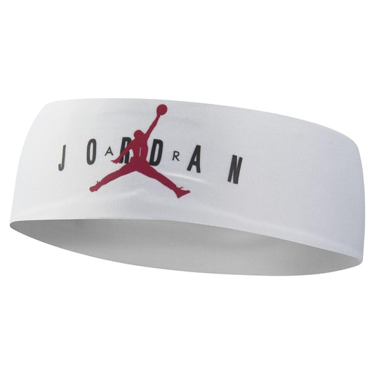 Nike Women Jordan Fury Graphic Sweatband Jumpman Air Headband (White)