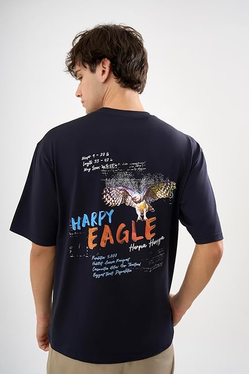 DCYPHR Discovery Men's Harpy Eagle Graphic Tee- Night Lagoon