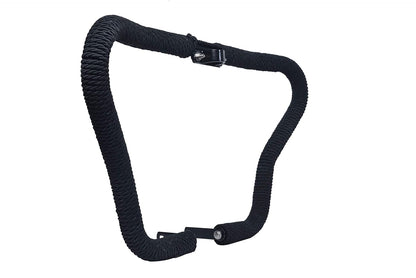 R2K Rope Leg Guard 8 Bend Heavy Duty Metal with Rope Safety Leg Crash Guard for Royal Enfield  (Black Powder Coated)