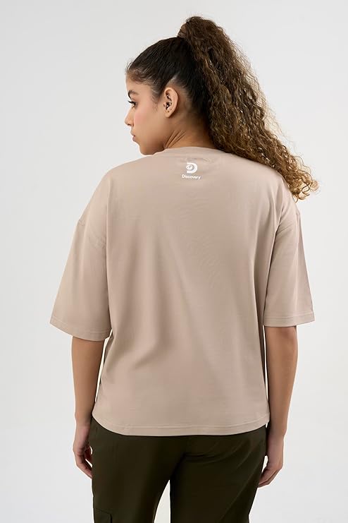 DCYPHR Discovery Women's All Kinds Wild Graphic Tee- Dune Earth