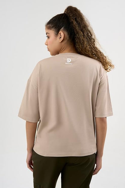 DCYPHR Discovery Women's All Kinds Wild Graphic Tee- Dune Earth