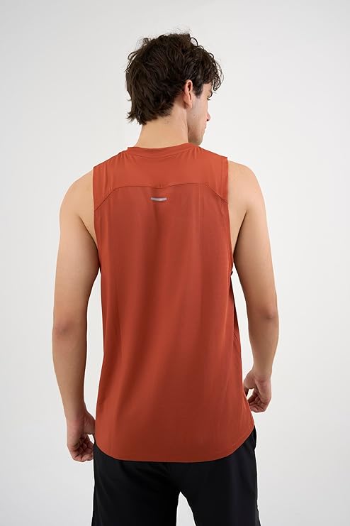DCYPHR Men's AUSM5X™ Mesh Tank Top- Burnt Orange