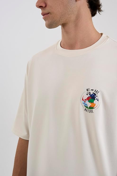 DCYPHR Discovery Men's We are Nature Graphic Tee-Off-White