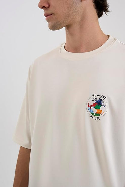 DCYPHR Discovery Men's We are Nature Graphic Tee-Off-White