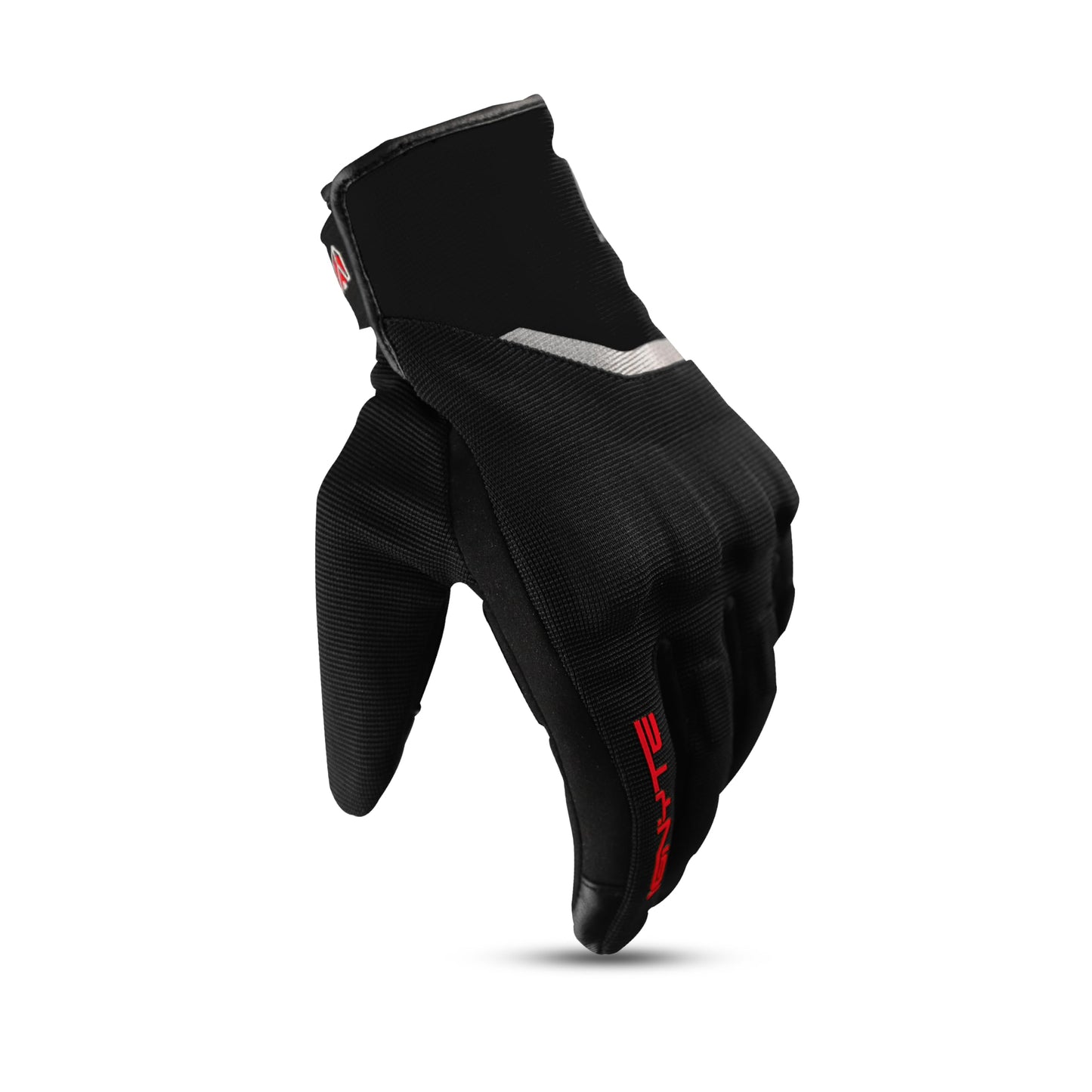 Ignyte Aqua Full Finger Waterproof Bike Riding Gloves with Touch Screen Sensitivity at Thumb and Index Finger, Protective Off-Road Motorbike Racing (Black)