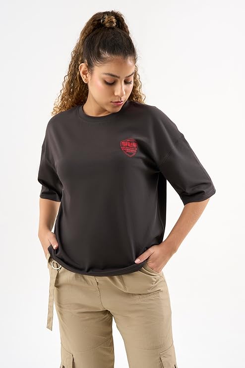 DCYPHR Discovery Women's Red Panda Graphic Tee- Dark Night