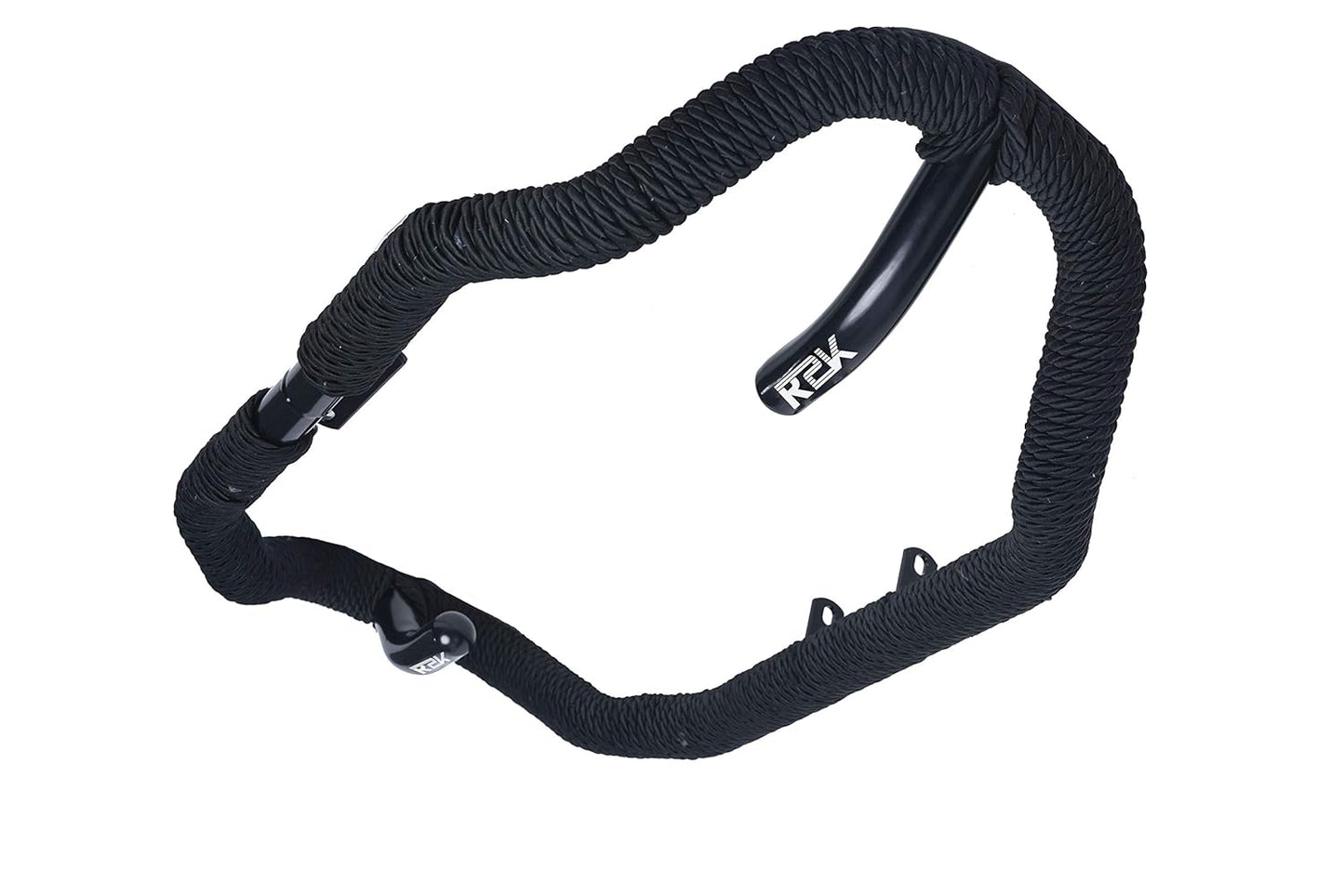 R2K Stylist 8 Bend Heavy Duty Metal with Rope Safety Leg Crash Guard for Royal Enfield (Black Powder Coated)