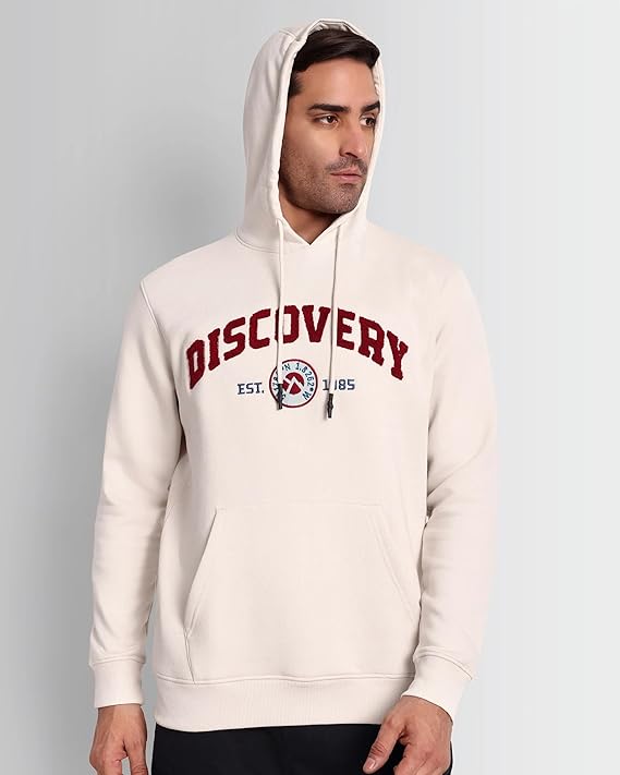 DCYPHR Discovery Varsity 1985 Hoodie - Light Beige