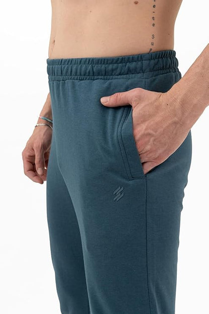 DCYPHR Men's Lightweight Terry Track Pants- Deep Teal