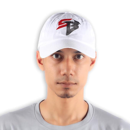 Steelbird Cotton Dad Cap with Adjustable Strap for All Sports, Cap for Girls, Caps for Gym, Sports Caps for Men and Women with Airholes (White)