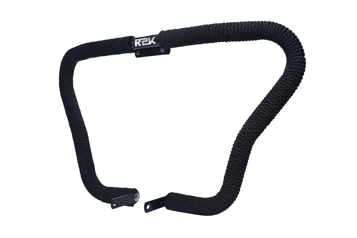 R2K Rope Leg Guard 8 Bend Heavy Duty Metal with Rope Safety Leg Crash Guard for Royal Enfield  (Black Powder Coated)