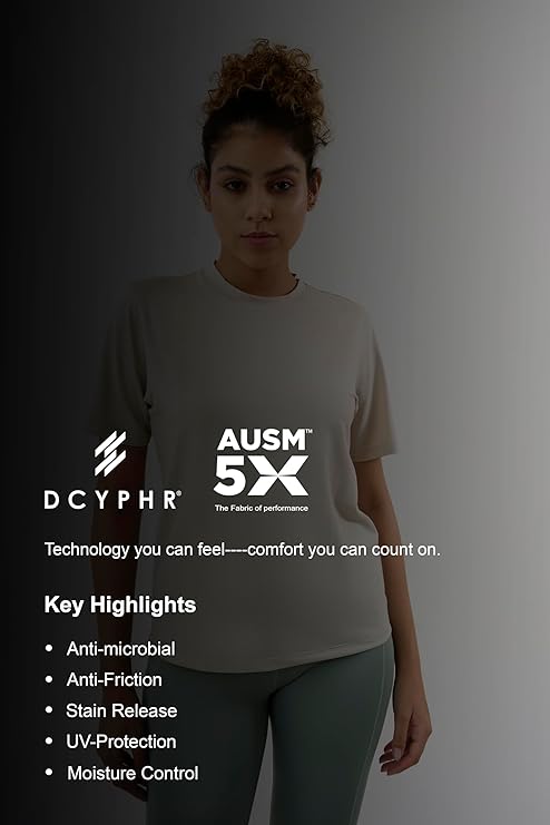 DCYPHR Women's AUSM5X™ Mesh Tee- Ivory Mist