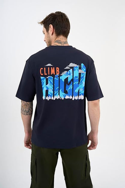 DCYPHR Discovery Men's Climb High Graphic Tee- Night Lagoon