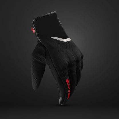 Ignyte Aqua Full Finger Waterproof Bike Riding Gloves with Touch Screen Sensitivity at Thumb and Index Finger, Protective Off-Road Motorbike Racing (Black)