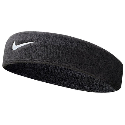 Refurbished NIKE UNISEX SWOOSH CLASSIC HEADBAND, OSFM (Black/White)