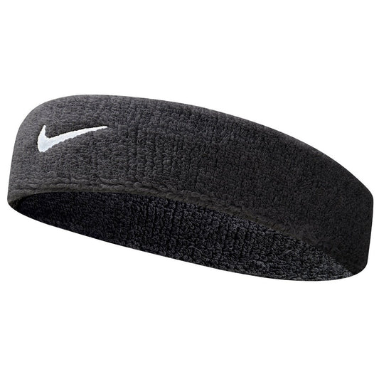 Refurbished NIKE UNISEX SWOOSH CLASSIC HEADBAND, OSFM (Black/White)