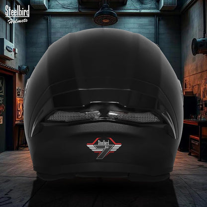 Steelbird SBA-15 7Wings Grey Reflector ISI Certified Flip-Up Helmet for Men and Women with Inner Smoke Sun Shield (Dashing Black with Smoke Visor)