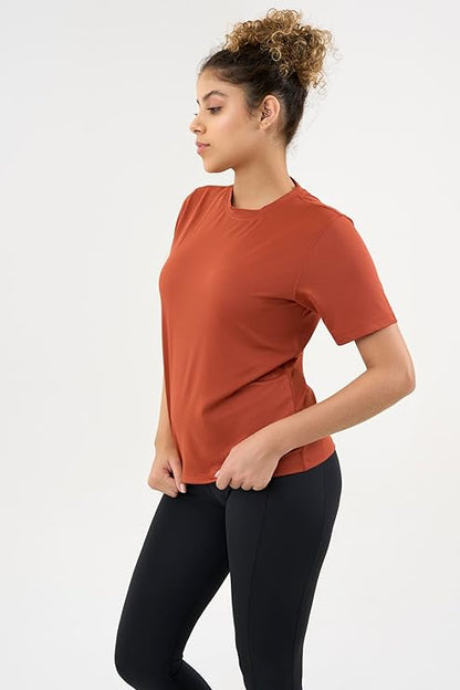 DCYPHR Women's AUSM5X™ Mesh Tee- Burnt Orange