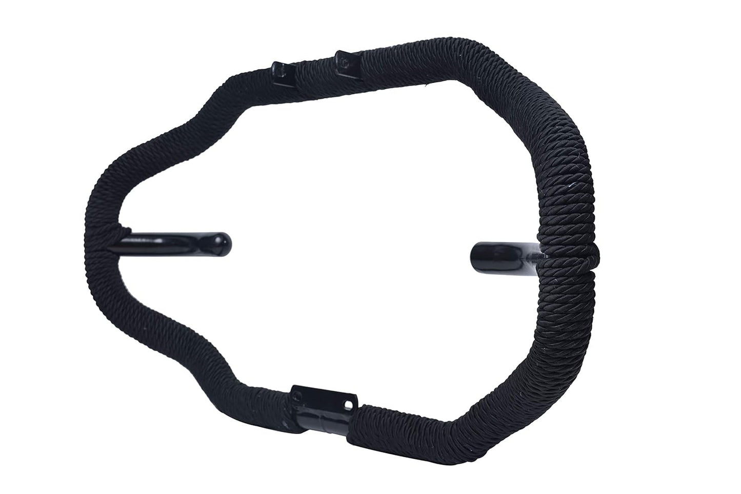 R2K Stylist 8 Bend Heavy Duty Metal with Rope Safety Leg Crash Guard for Royal Enfield (Black Powder Coated)