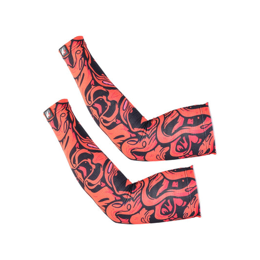 Steelbird Jispa 1.0 Arm Sleeves Orange Unisex for Sports, Running, Cricket, Bike Riding, Cycling, Basketball & Breathable (Sold as a Pair)