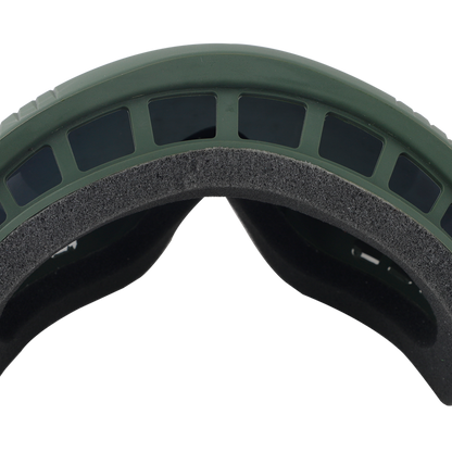 Steelbird 7Wings Motocross ATV/Dirt Bike Goggles, Unisex Eye Protection for Riding (Pack of 1, Olive with Rainbow)