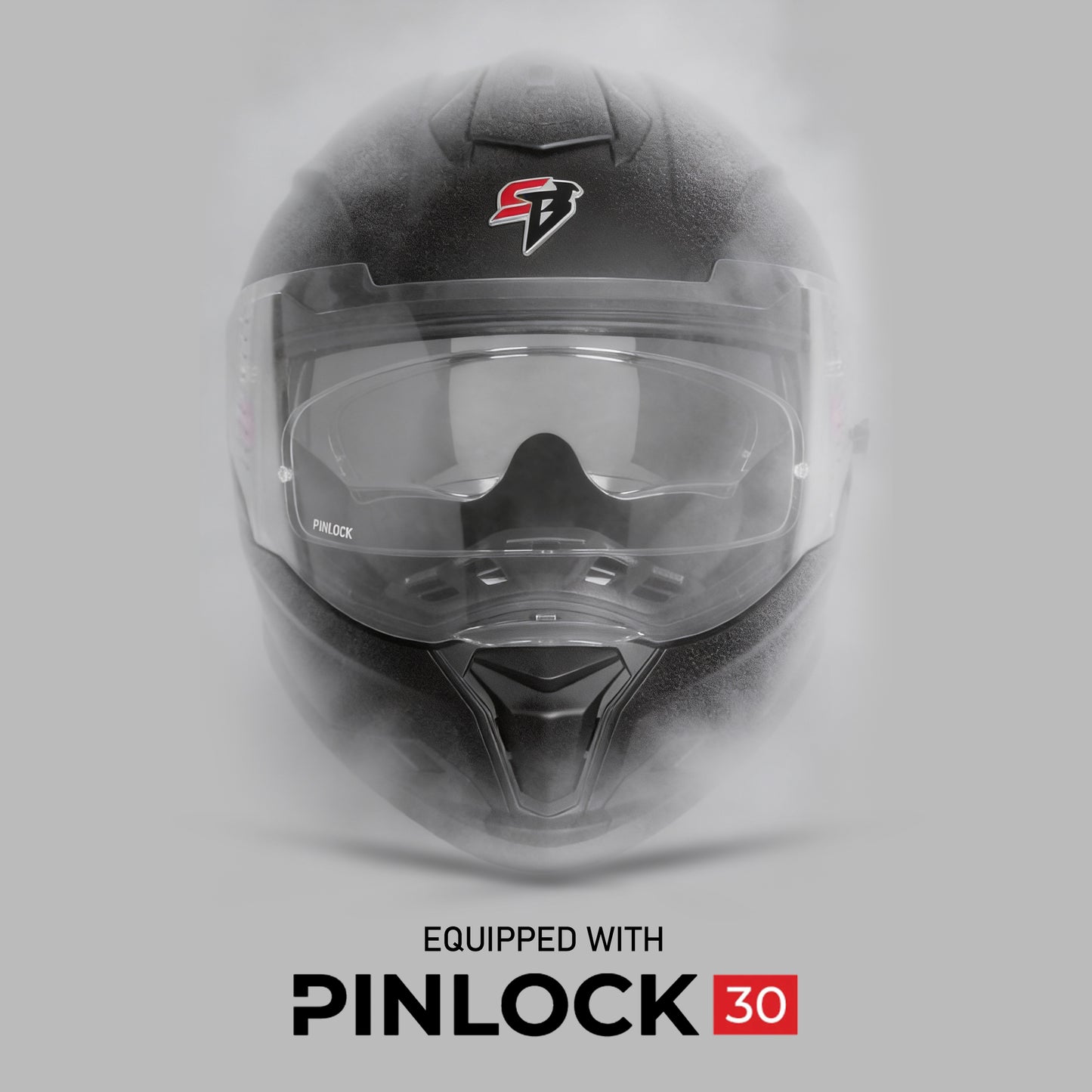 Steelbird Fighter ECE 22.06 SB-120 Gen-Z Helmet with Pinlock-30 | Inner Sun Shield | Extra Chrome and Smoke Visor | Glossy Black