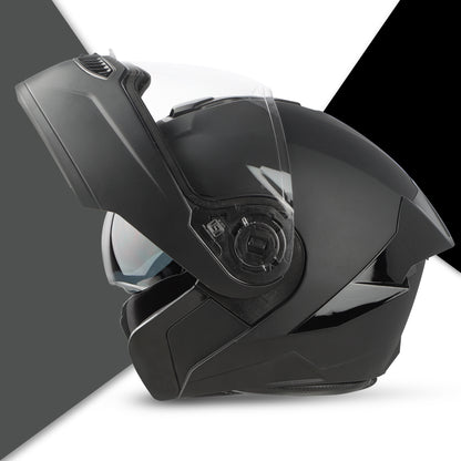 Steelbird SBA-8 7Wings ISI Certified Flip-Up Helmet for Men and Women with Inner Smoke Sun Shield (Matt Axis Grey)