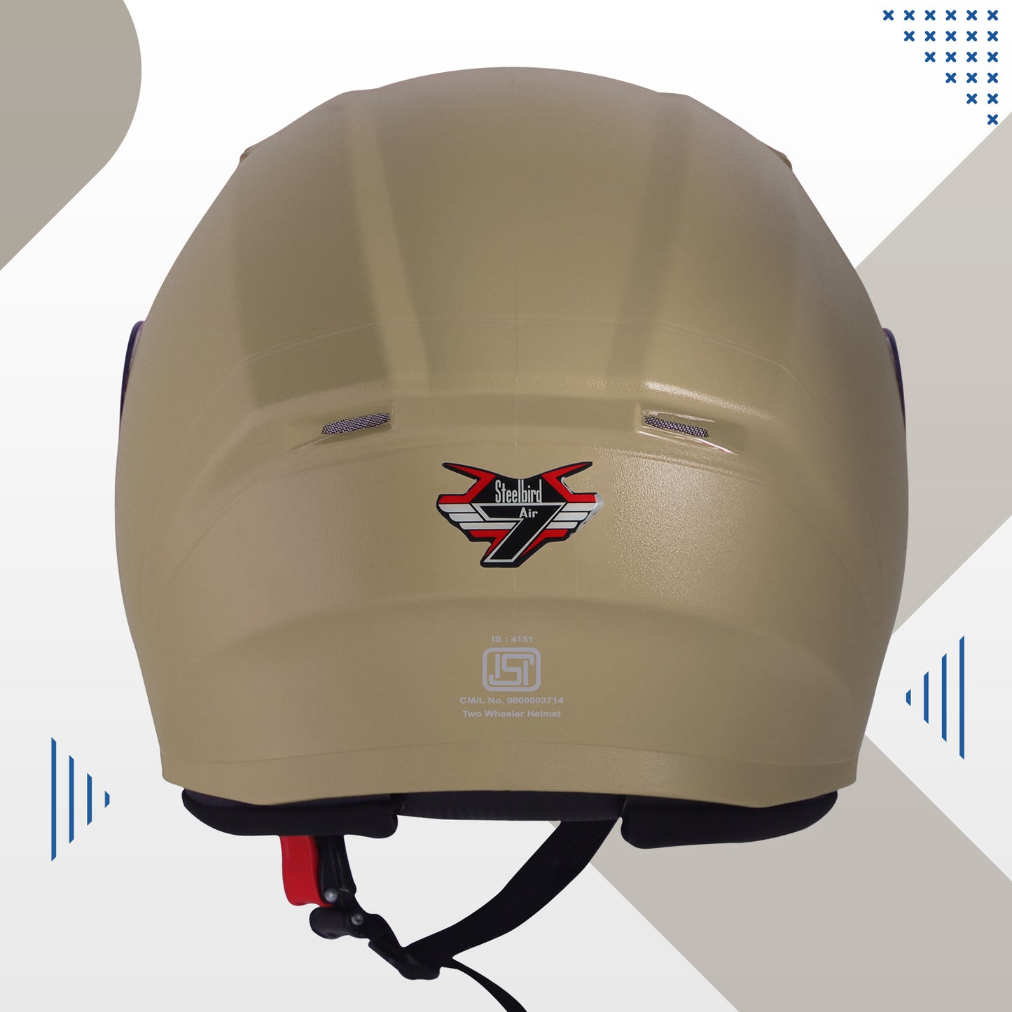 Steelbird SBA-17 7Wings ISI Certified Open Face Helmet for Men and Women with Inner Smoke Sun Shield (Dashing Desert Storm with Tinted Yellow Visor)