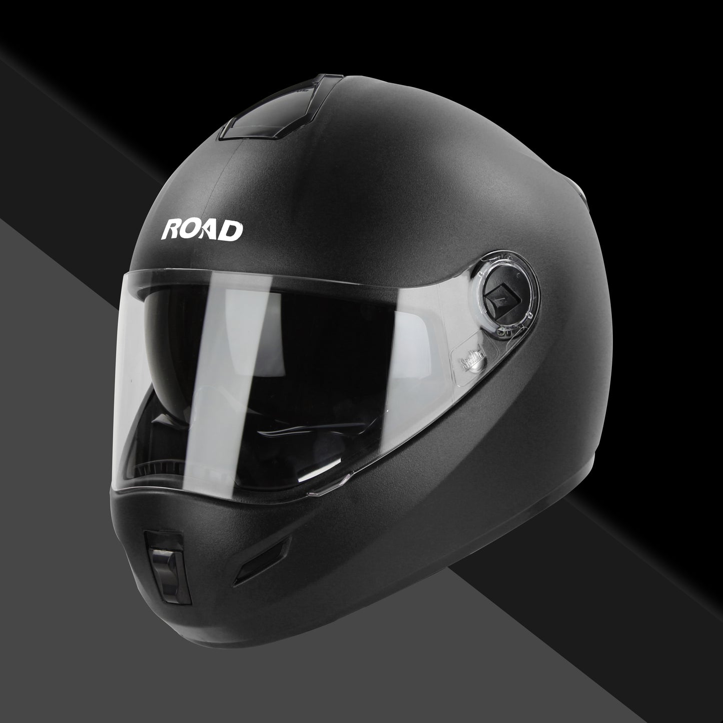 Steelbird SBH-34 Road ISI Certified Full Face Helmet with Inner Smoke Sun Shield (Dashing Black)