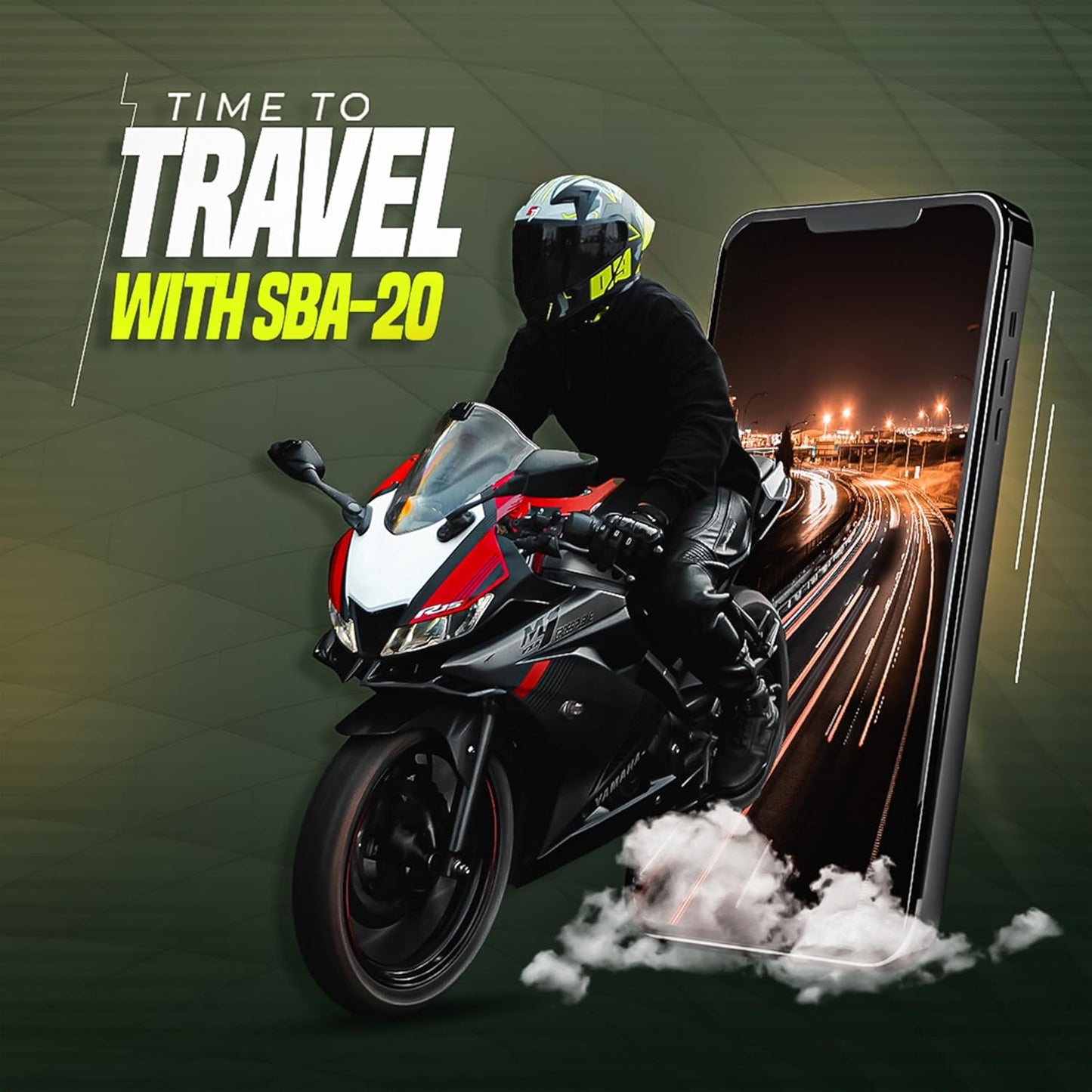 Steelbird SBA-20 09 ISI Certified Flip-Up Graphic Helmet for Men and Women with Inner Chrome Sun Shield (Glossy Black Jazz Blue)