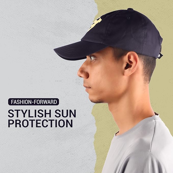 Steelbird Cotton Dad Cap with Adjustable Strap for All Sports, Cap for Girls, Caps for Gym, Sports Caps for Men and Women with Airholes (Navy Blue)