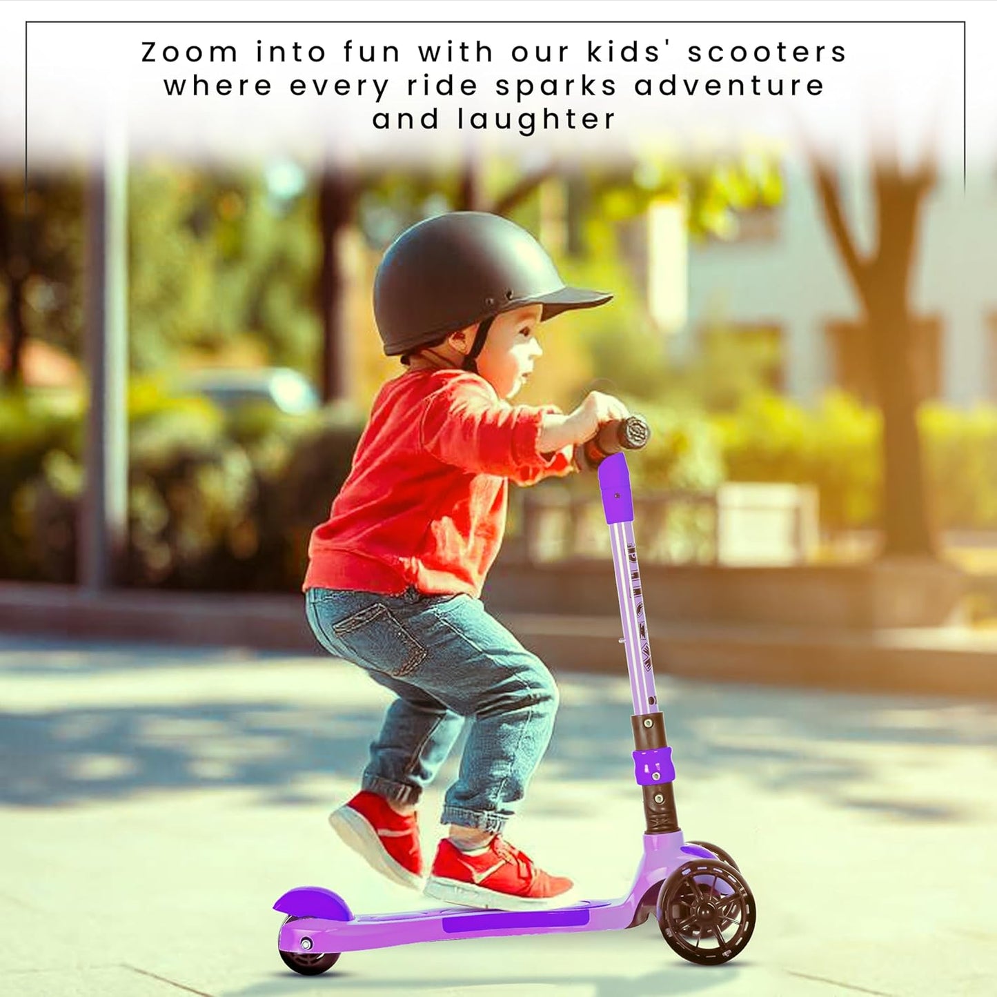 Refurbised Koko Rusty Kick Scooter with Adjustable Height and Portable, Kids Scooter with PVC Wheels for Age 3+ (Max User Weight: 40kg)(Purple)
