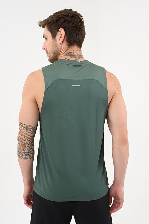 DCYPHR Men's AUSM5X™ Mesh Tank Top- Deep Emerald