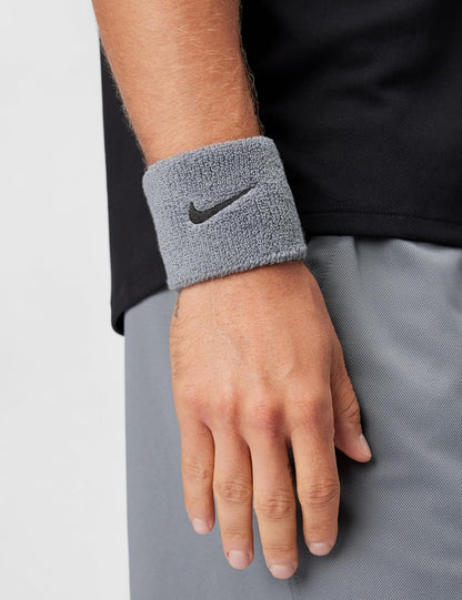 Nike Swoosh Classic Wristbands 2Pk (Cool Grey/Black)