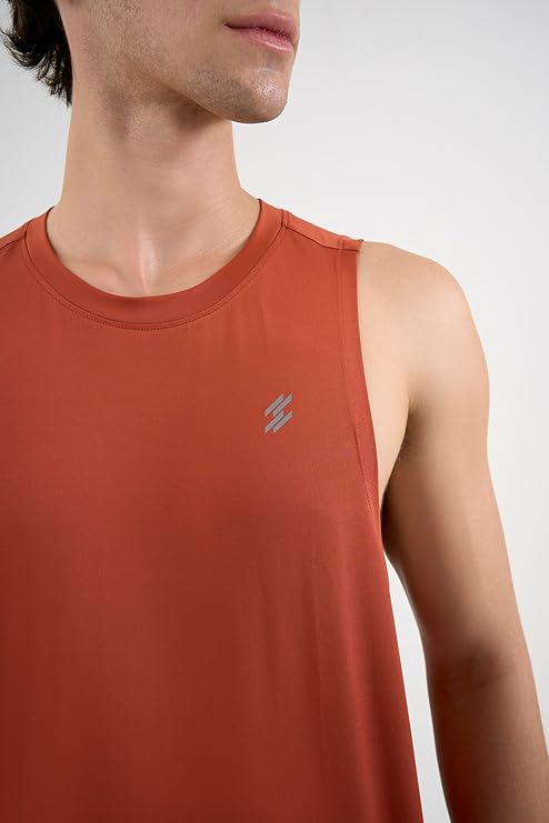 DCYPHR Men's AUSM5X™ Mesh Tank Top- Burnt Orange
