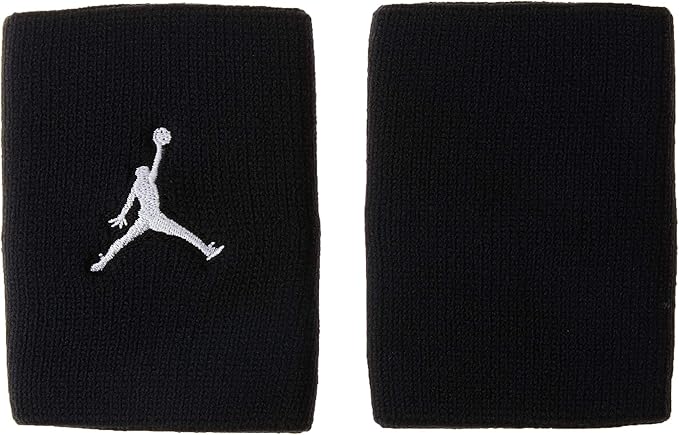 Nike Unisex Jordan Jumpman Wristbands One Size (Black/White)