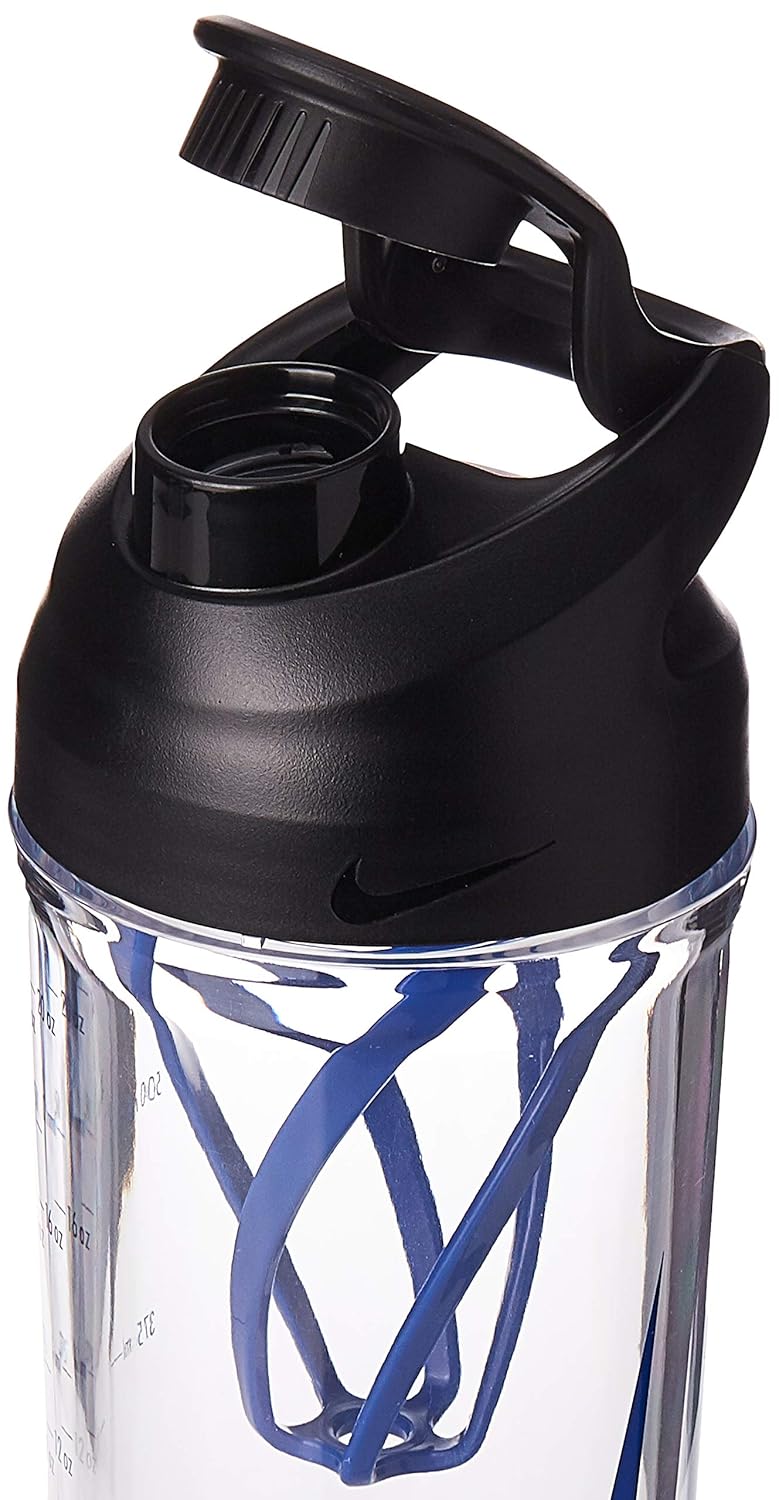 Refurbished Nike Unisex – Adult's TR HYPERCHARGE SHAKER BOTTLE Drinking, (Clear/Black/Game Royal/Game Royal, 709ml)