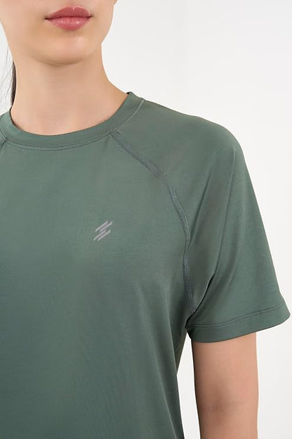 DCYPHR Women's AUSM5X™ Raglan Tee- Deep Emerald