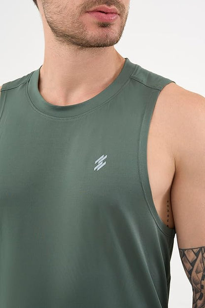 DCYPHR Men's AUSM5X™ Mesh Tank Top- Deep Emerald