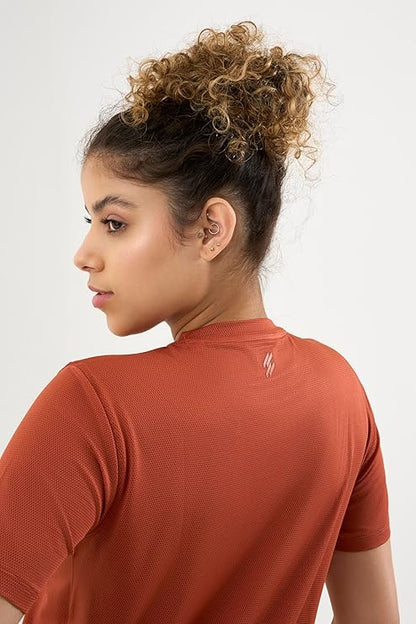 DCYPHR Women's AUSM5X™ Mesh Tee- Burnt Orange