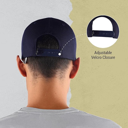 Steelbird Dotted Knitted Dad Cap with Adjustable Strap for All Sports, Cap for Girls, Caps for Gym, Sports Caps for Men and Women with Airholes (Navy Blue)