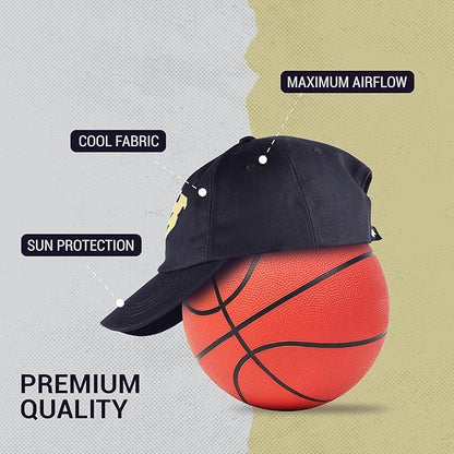 Steelbird Polyster Dad Cap with Adjustable Strap for All Sports, Cap for Girls, Caps for Gym, Sports Caps for Men and Women with Airholes (Navy Blue)